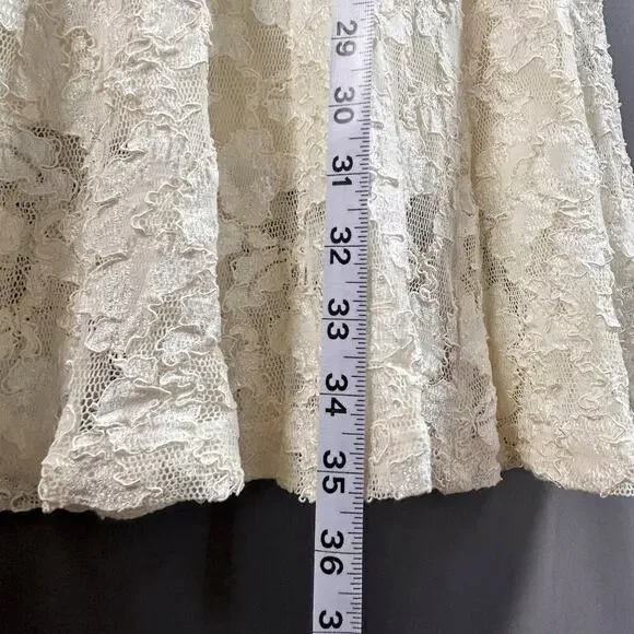 SOLD SOLD SOLD Vintage 90's Betsey Johnson LUXE Ivory Lace Slip Dress - Picture 9 of 15